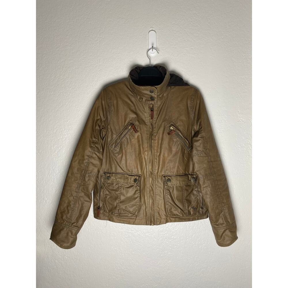 Vintage Rare Women's Abercrombie & Fitch Zippered Hooded Plaid Lined Jacket